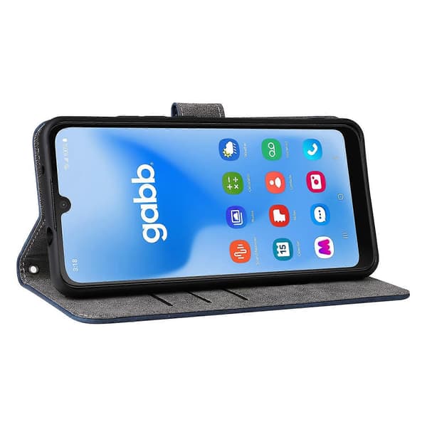 Kompatibel med Gabb Phone 4 Plånboksfodral RFID-blockerande PU-läderfodral Ställ Visning-lingling} Multicolor Blue