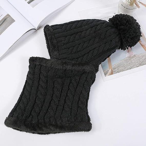 Ski Vinter Strik Fleece Balaclava Hue til Kvinder