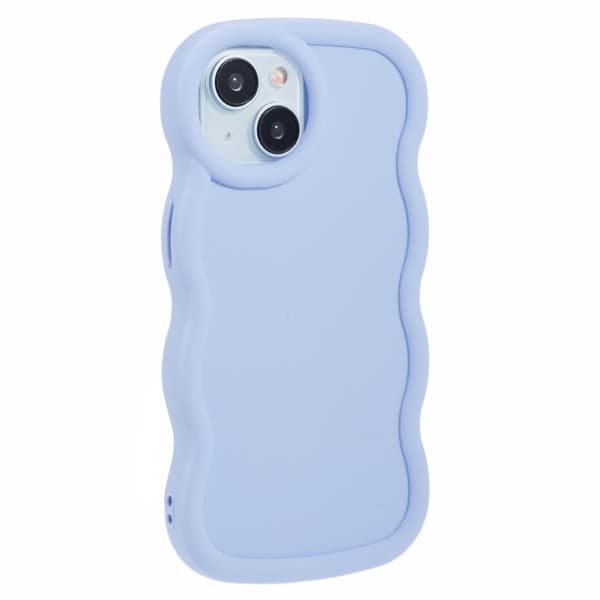 Kompatibel med iPhone 13 telefondeksel, bølgete lilla. 27