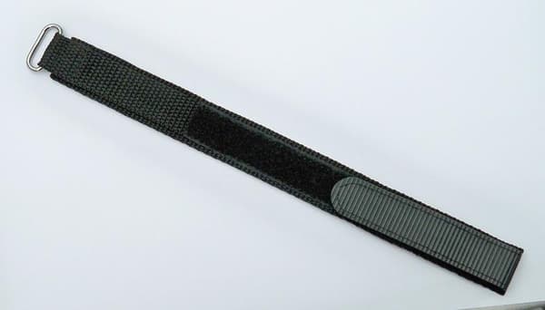 Velcrolukning 12/18/20 mm, med spænde, sort Black 18 mm