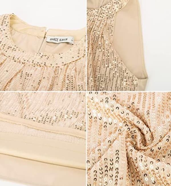 Naisten kimalteleva hihaton toppi, kulta Gold 2XL