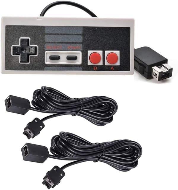1 NES Classic Mini Controller med 2 x 3 meter forlængerkabler til NES Classic Mini