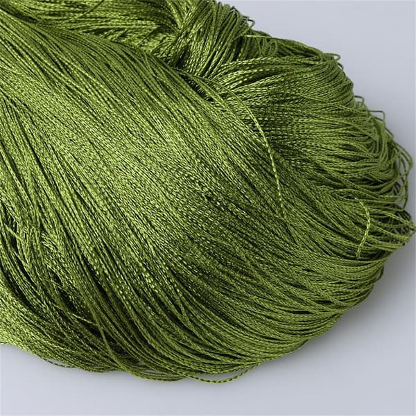 Grön metallisk trådgardin/pärlgardin green