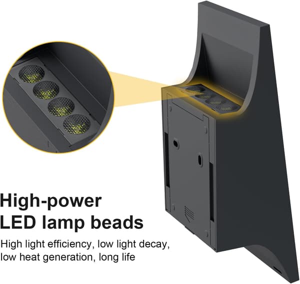 Utendørs solcellelamper, 3000K, 700lm utendørs solcellevegglamper, dimbare solcellelamper, IP65 solcellelamper for uteplass, gjerde, veranda
