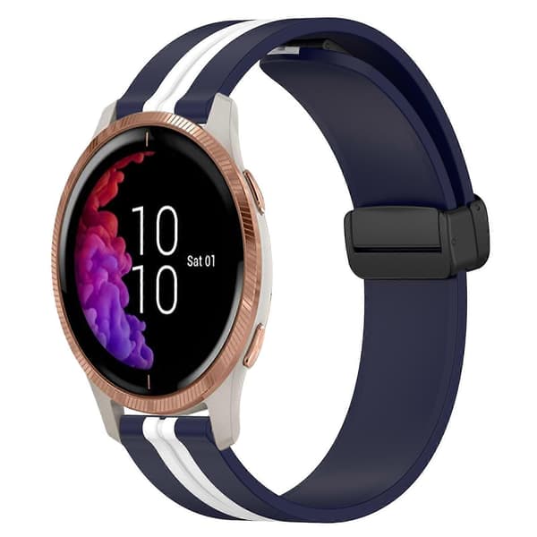 Silikone Urrem Til Garmin Venu-lingling} Midnight Blue White