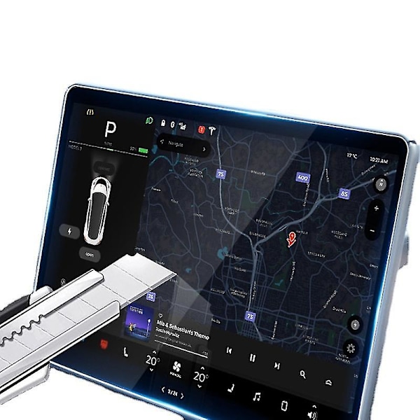 Heta 2025 2st Tesla Model 3 /y 9d Hd Härdat Glas Touch Screen Protector Snabb Fri Frakt