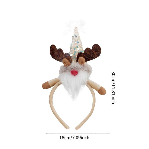 Julehårbøjle Mode med Hat Julehårring til Festlig Karneval Nytår-lingling} Elk