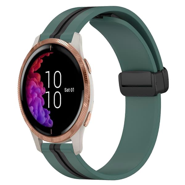 Silikone Urrem Til Garmin Venu-lingling} Olive Green Black