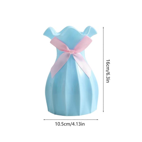 Minimalist Plastic Bottle Wedding Candy Box Personalized European Lace Plastic Vase Blue
