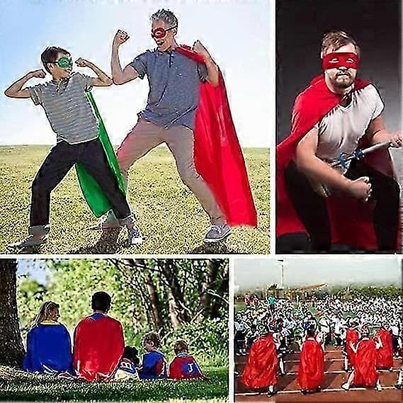 Superheltekapper og masker til voksne - Halloween kostumer Voksenkappe Superheltefest Kapper-lingling} Silvery