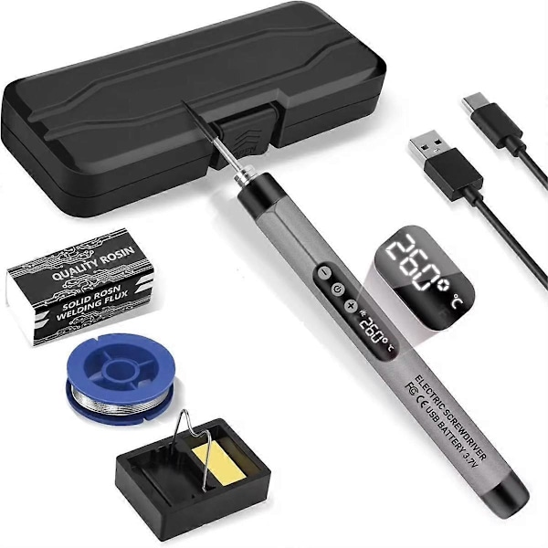 Varm 2025 USB Digital Loddekolbe, Justerbar Temperatur 300-450, Type-C Interface, Batteridrevet Smart Loddekolbe