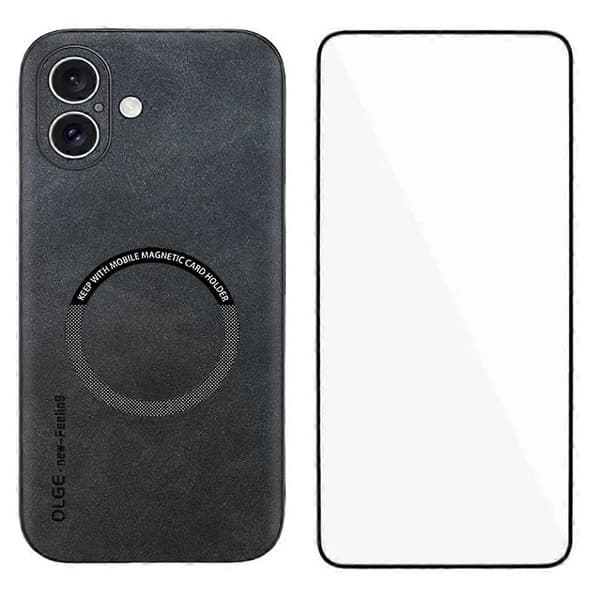 Kompatibel med iPhone 16 Telefon Cover - lingling} Multicolor Black