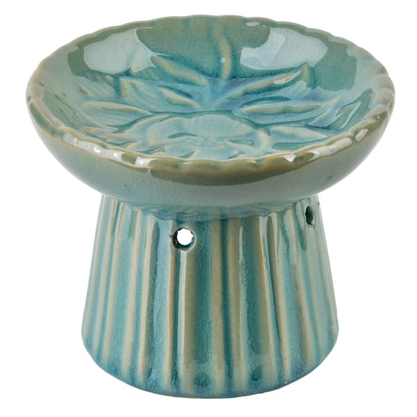 Keramisk Aromaterapi Eterisk Olje Varmeskål 11x8x8.5 cm - Turkis, Stilig Design