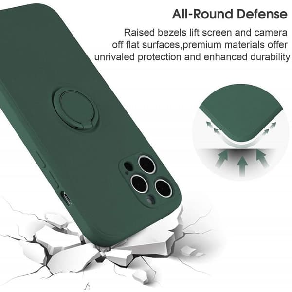 CamShield stødsikkert cover kompatibelt med iPhone 15 Pro, med ringholder Rosa