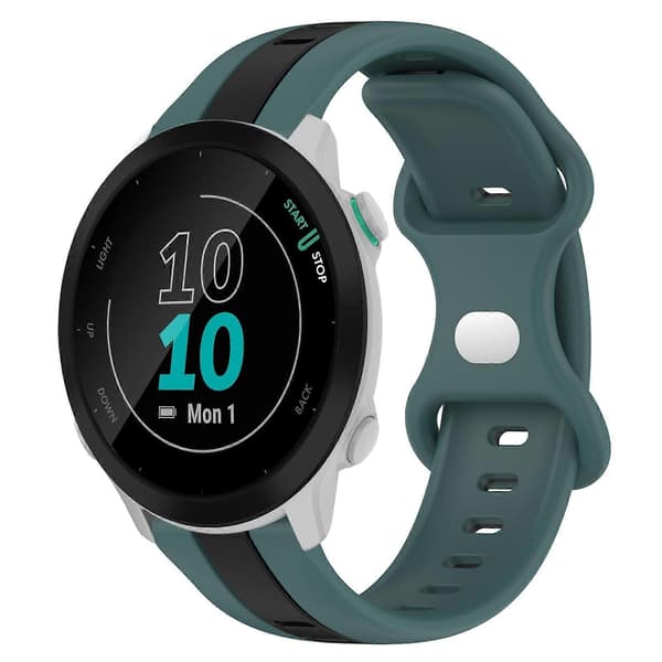 Silikonarmband för Garmin Forerunner 55-lingling} Green Black