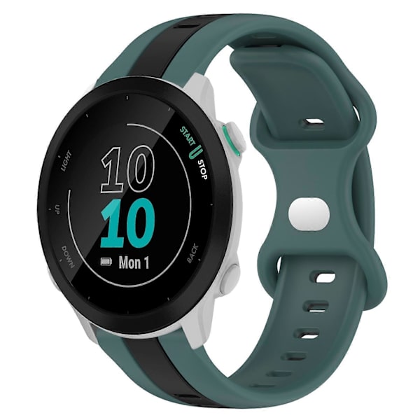 Silikone Urrem Til Garmin Forerunner 55-lingling} Green Black
