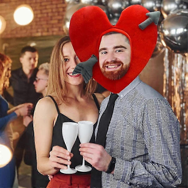 Hjertehat kostume, Valentinsdag kostume tilbehør - lingling}