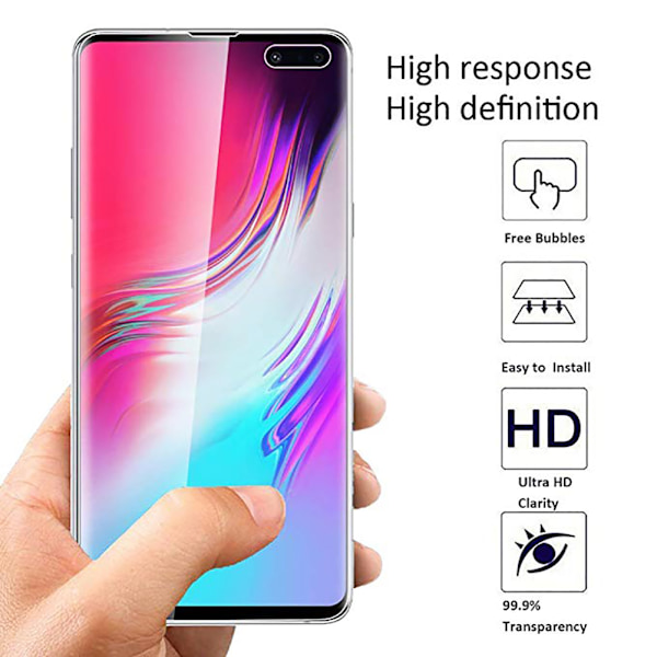Påskrabatt! Högkvalitativt skärmskydd för Samsung Galaxy S10 5G Full Coverage Kant till Kant Bubblfritt Mjukt Skyddsfilm