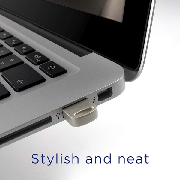 Heta 2025 64GB USB 2.0 Minne Portabel USB-enhet Vattentät Mini Metalldisk Silver