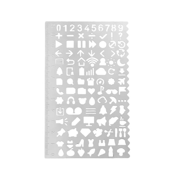 2x Tegneskabelon Tegnestencil Multipurpose Kontor Rustfrit Stål Party-lingling}