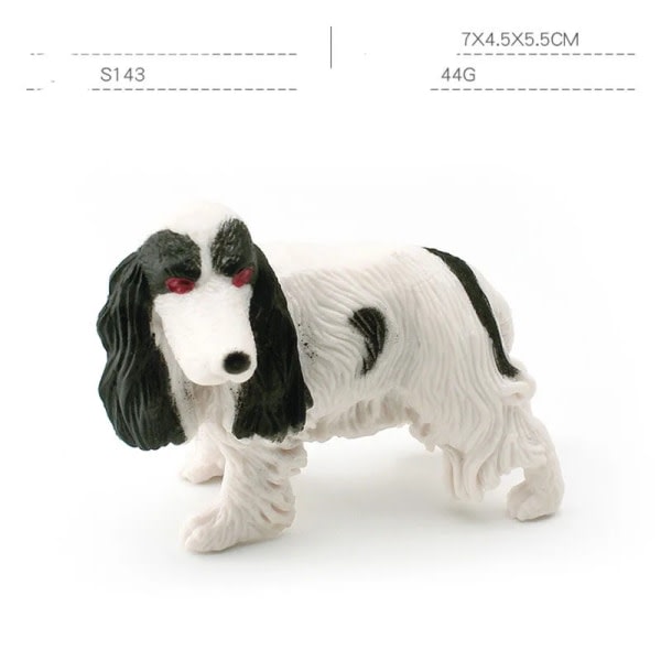 1 st Söt hundfigurer Mini Cane Corso Pomeranian Collie Shepherd Mops Basset Hound PVC-figur Miniatyr Barnleksak
