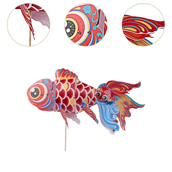 Lanternemateriale, Papirlanterne DIY Lys Koi-formet Lanternefestival-lingling} Red