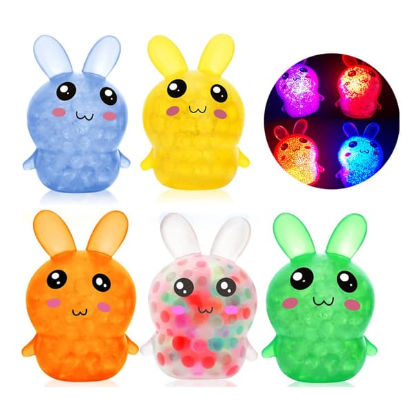 Påskehare Klemmelegetøj – Farverig Perle Blødt og Nuttede Klemmelegetøj, Velegnet til Børn og Voksne Small Foam Bunny Pull-Along