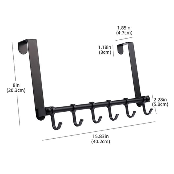 Aluminium dørkrog Svart