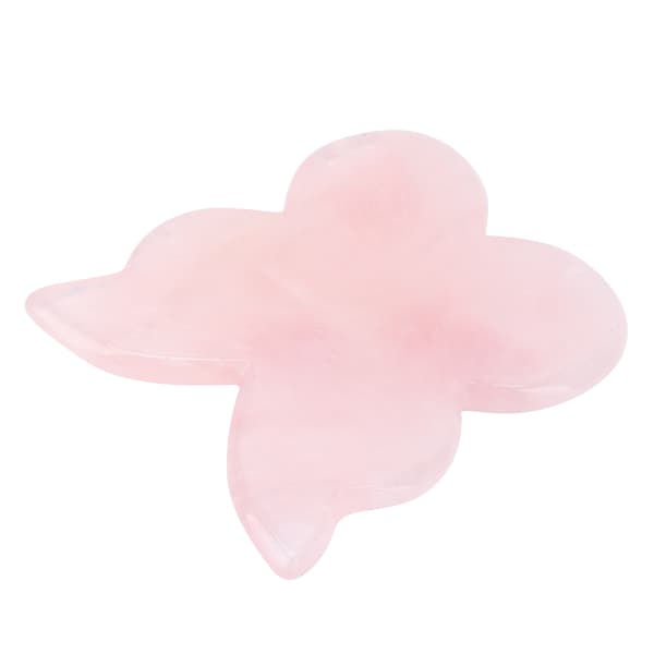 Portable Rose Quartz Gua Sha Board, Butterfly Shaped Gua Sha Massage Tool