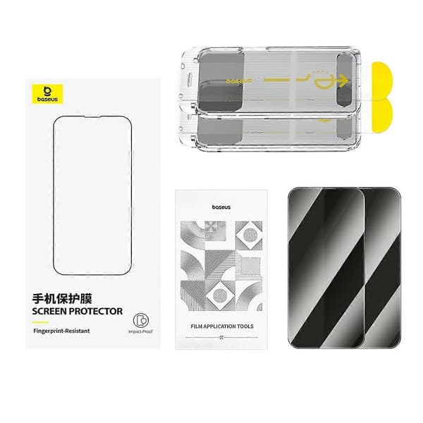 2 st Kompatibla med iPhone 16 / 15 Anti-Spion Fullskärmsskydd Splittersäker Härdat Glas Film-lingling}