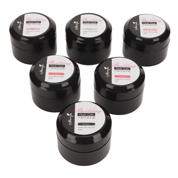 Heta 2025 6 st Nagel Förlängning Solid Gel Portabel Glansig Långvarig Bärbar Form Skulptur Solid Utskuren Gel colloidal