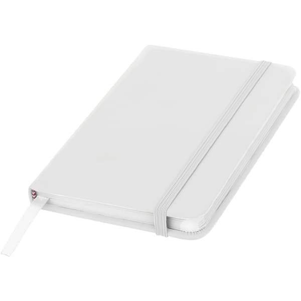 Notesbog, 14 x 9 x 1,2 cm, hvid. White 14 x 9 x 1.2 cm