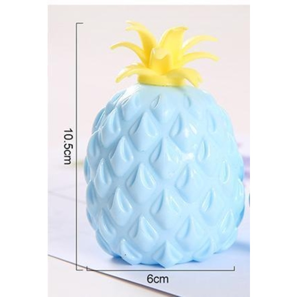 Fingertoppsleksaker, sensoriska leksaker, klämbollar, ananasfrukt, blå. Blue 110