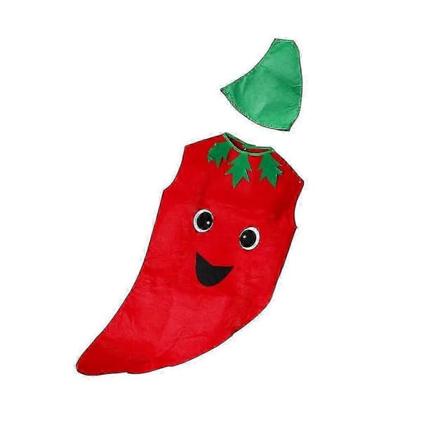 1/2/3 Barne Chilli Kostyme for Gutter og Jenter til Barnas Dag, Karneval, Frukt\"-lingling} 1 Pcs Kid Chilli