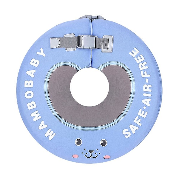 Påskerbjudanden! Högkvalitativ Mambobaby B510 Icke-uppblåsbar babyflytring nackring huvud flytring simring leksaker simtränare för bl bl blue Medium Size for 0-6 Months