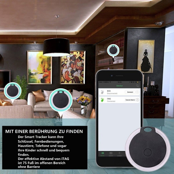 4 mini GPS-sporere for katter og hunder, vanntette, forhindrer tap