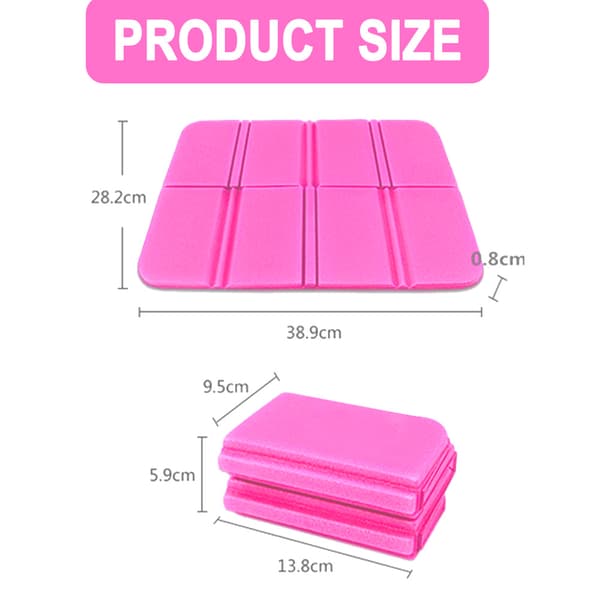 2-pack campingkuddar, vikbara ultralätta skumkuddar, sparar ryggsäcksutrymme och minskar vikt, rosa + armégrön.