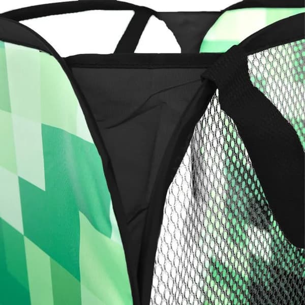 Minecraft Creeper Utdragbar Förvaringskorg - 36x36x58 cm (H) - 100% Polyester Grön, Svart