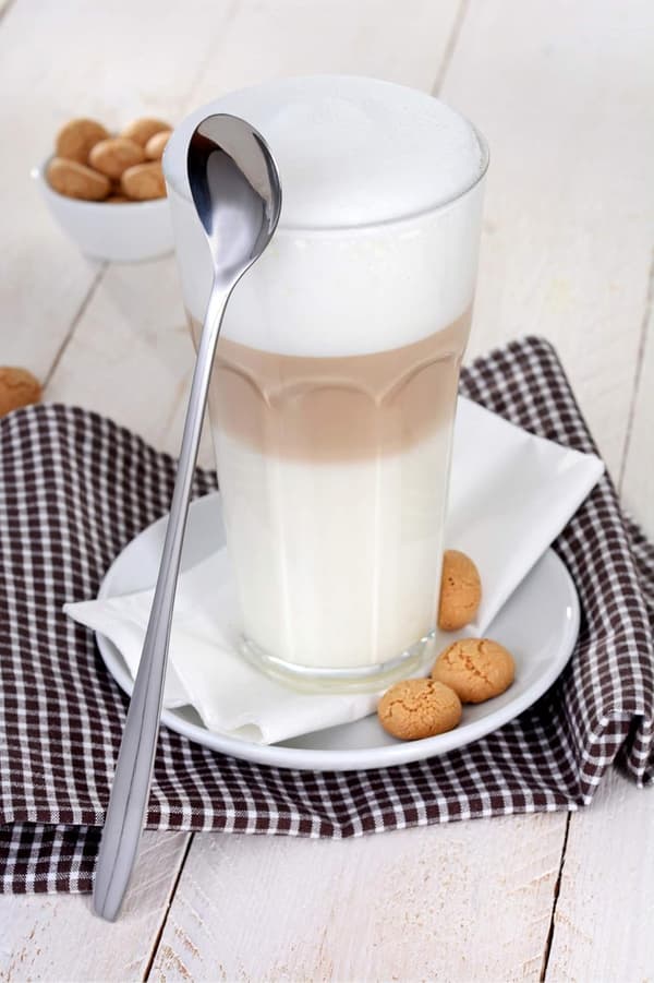 Latte skesæt, 19 cm rustfrit stål langskaftet røreske