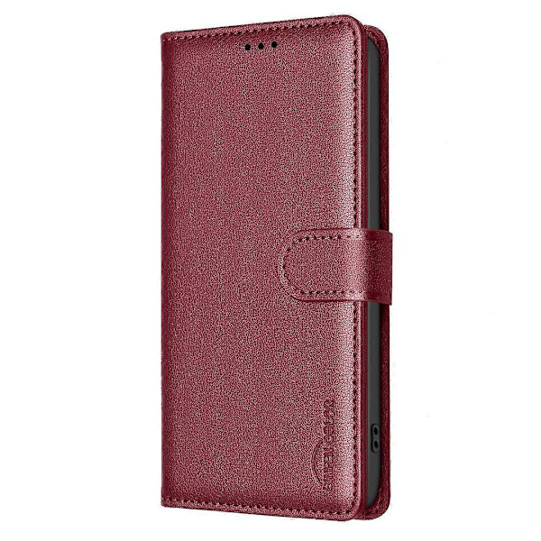 Litchi Tekstur RFID PU Læder Etui Red iPhone 17 Pro