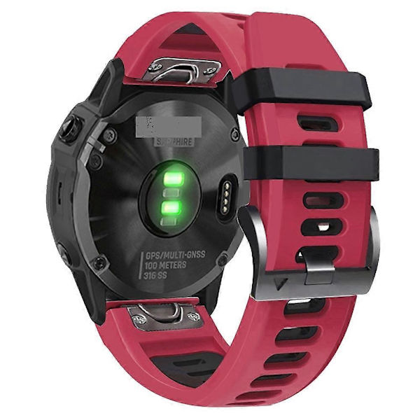 Silikone Urrem Til Garmin EPIX Gen2-lingling} Red Black