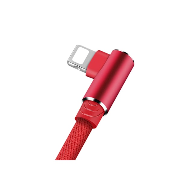 Paket 90 Graders USB Data Laddare Snabbkabel för iPhone (1M-2M-3M)