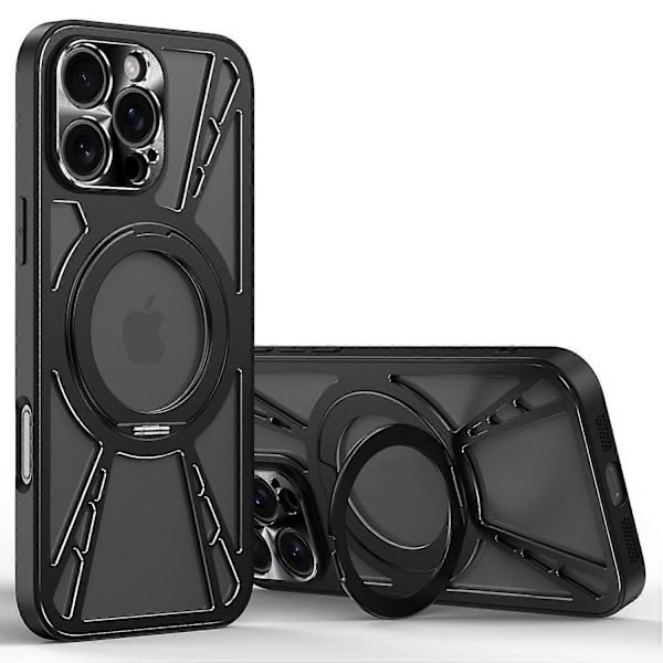 Kompatibel med iPhone 16 Pro Mobilskal - lingling} Multicolor Black