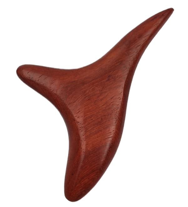 Wooden Massage and Relaxation Tool, Triangular Hammer Set, Burgundy 122