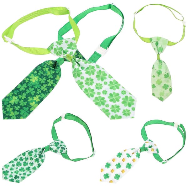 Festival Kæledyrstilbehør Kløverform Kæledyrsslips Grøn Polyester 5 stk.-lingling} Green 25x4cm