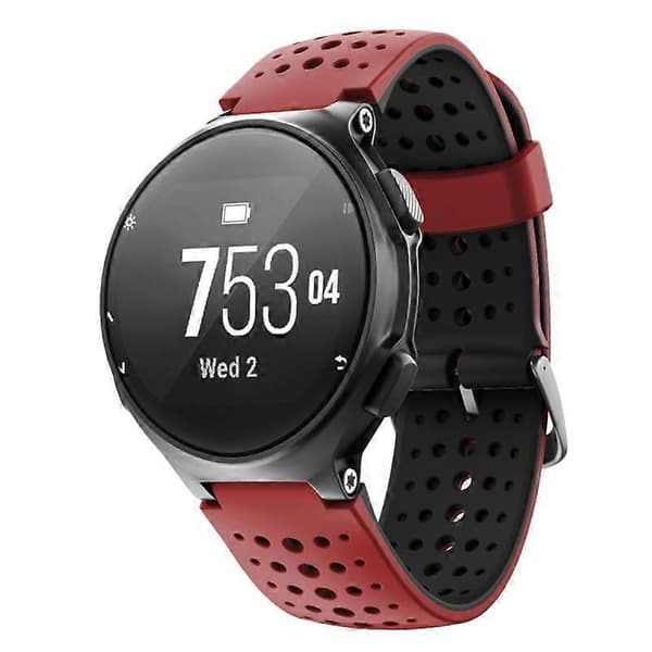 Kompatibel med Garmin Forerunner 220 Silikone Urrem - lingling} Red Black