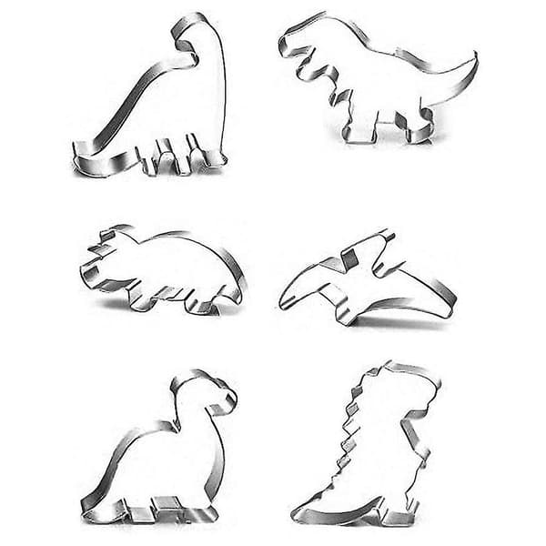 Dinosauruskageforme, fondantkageforme, velegnet til børns bagning, kageformssæt i rustfrit stål, dinosauruskageforme