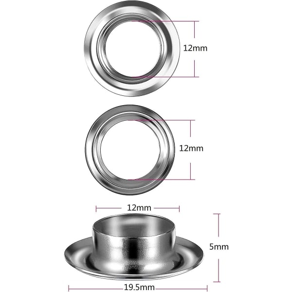 Hett 2025 100-pack låda för reparation av canvaspresenningstält, lädernit, öljetter, spännen, remmar, installationsverktyg