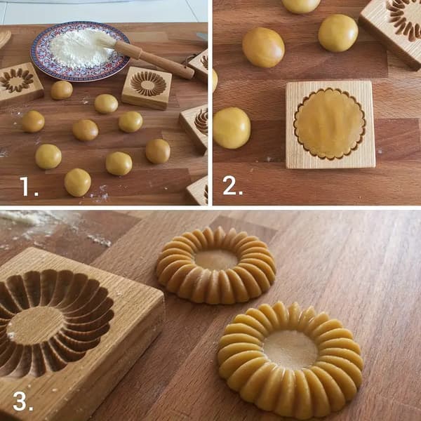 Isterningebakke i træ - hjerteform, til jul, Thanksgiving, Valentinsdag