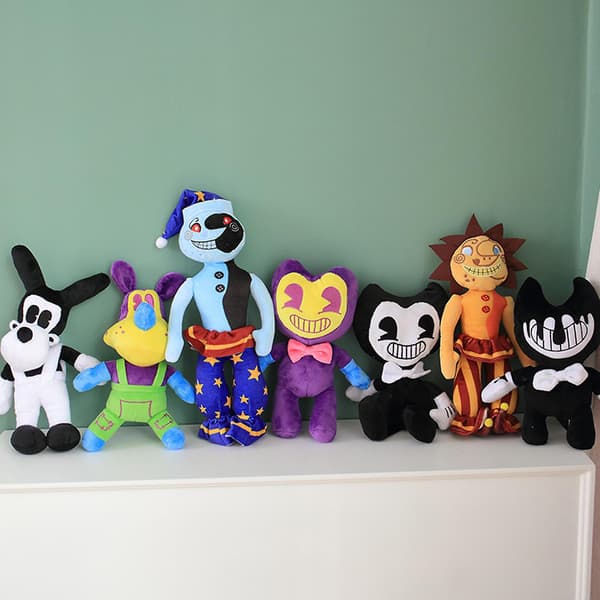 \"Bandi and the Ink Machine\" Sort og Hvid Plysdyr, et Samlerobjekt for Børnefans Black-A